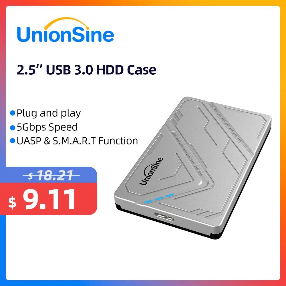 UnionSine MicroB  丮 HDD ̽, USB 3.0, 2.5 ġ, SATA 5Gbps HDD SSD ϵ ̺ Ŭ, PC ƮϿ UASP 
